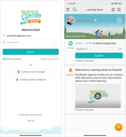 How do I link third-party accounts to Learning Genie – Learning Genie